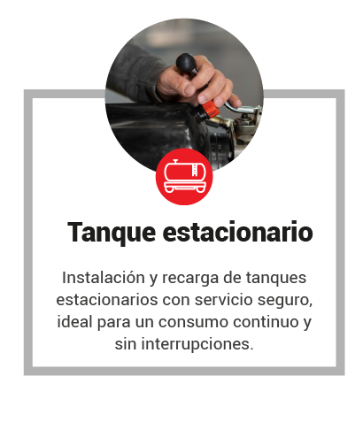 Tanque estacionario — Instalación y recarga